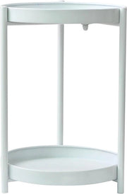 Scaffale a 2 livelli in metallo - Bianco - D 31cm H 43cm