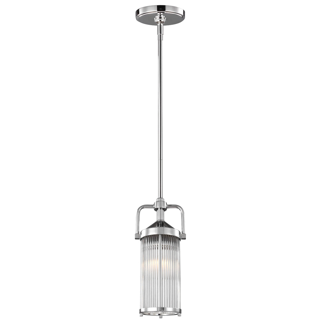 Lampada a sospensione LED cromata vetro Paulson Feiss