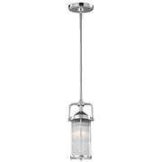 Lampada a sospensione LED cromata vetro Paulson Feiss