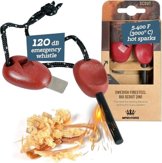 Kit di sopravvivenza per campeggio e outdoor - Fiammifero da magnesio - Staio di magnesio - Fiamma da fuoco - Fiammifero da fuoco - Fiammifero da 3000 scintille - Campanello di soccorso - Strumento da accensione - Kit di accensione da sopravvivenza