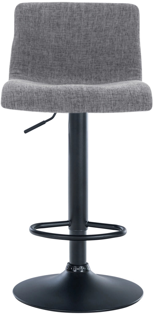 Sgabello HOVER in tessuto grigio chiaro,Metallo nero opaco