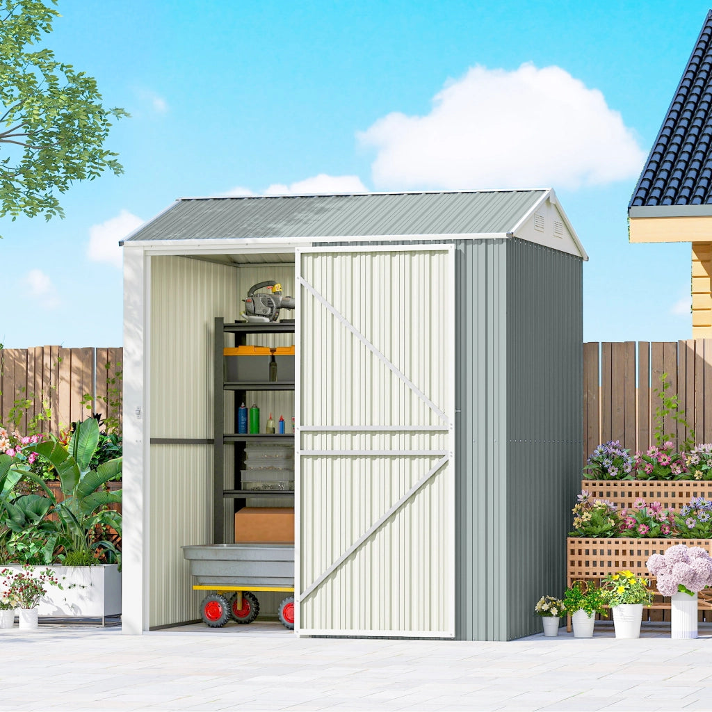 Casetta da giardino in metallo ¨C Minimal ¨C antracite 209x177x236 cm