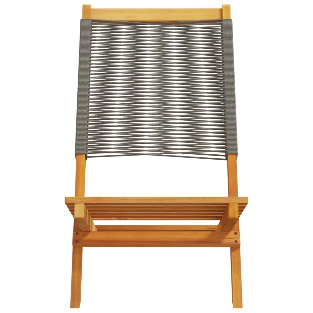 vidaXL Sedie Giardino 2pz Grigie Legno Massello Acacia e Polipropilene