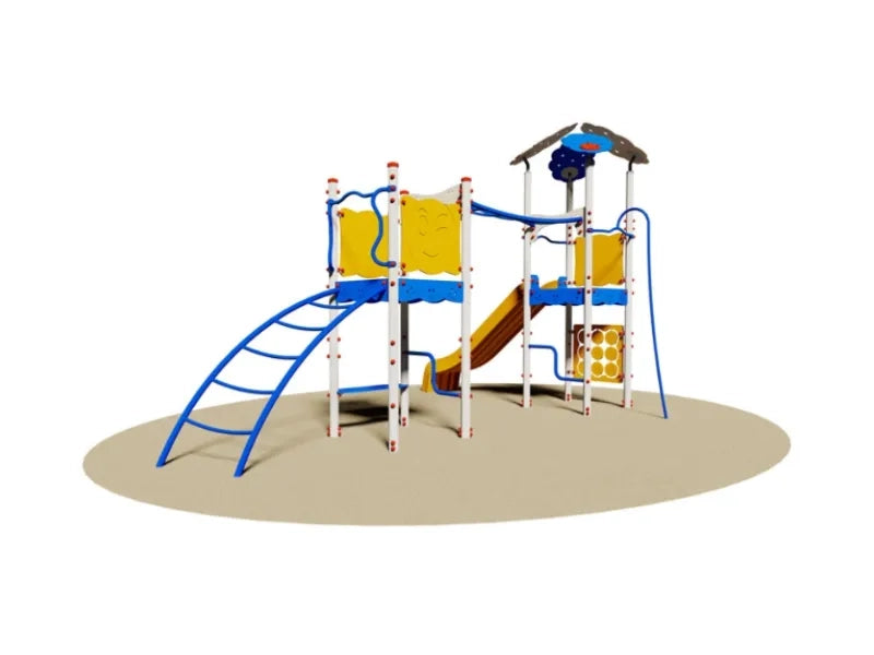 Villaggio Agadir 970 Giochipark EN 1176 H 355cm scivolo arrampicata area 50mq