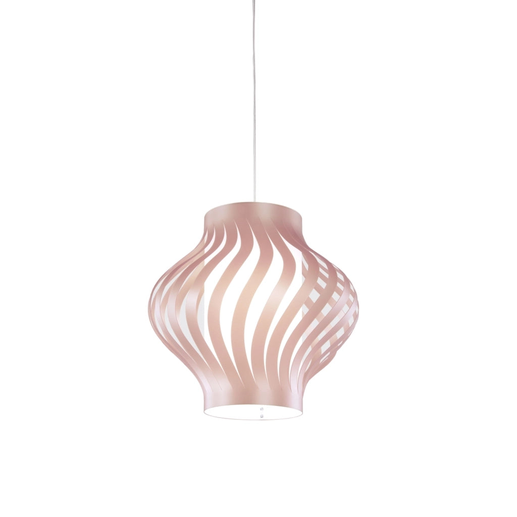 Sospensione Moderna Larga Helios Polilux ® Pink Metal 1 Luce E27