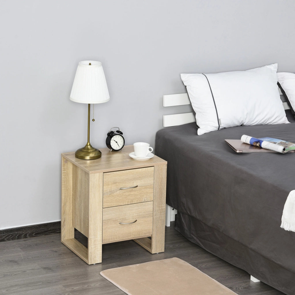 Comodino ¨C zephmum ¨C Legno Naturale 48x39x54 cm