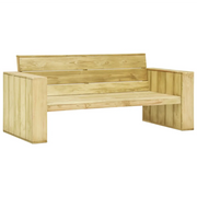 Set Divani da Giardino 2 pz con Cuscini Legno Pino Impregnato 3065778