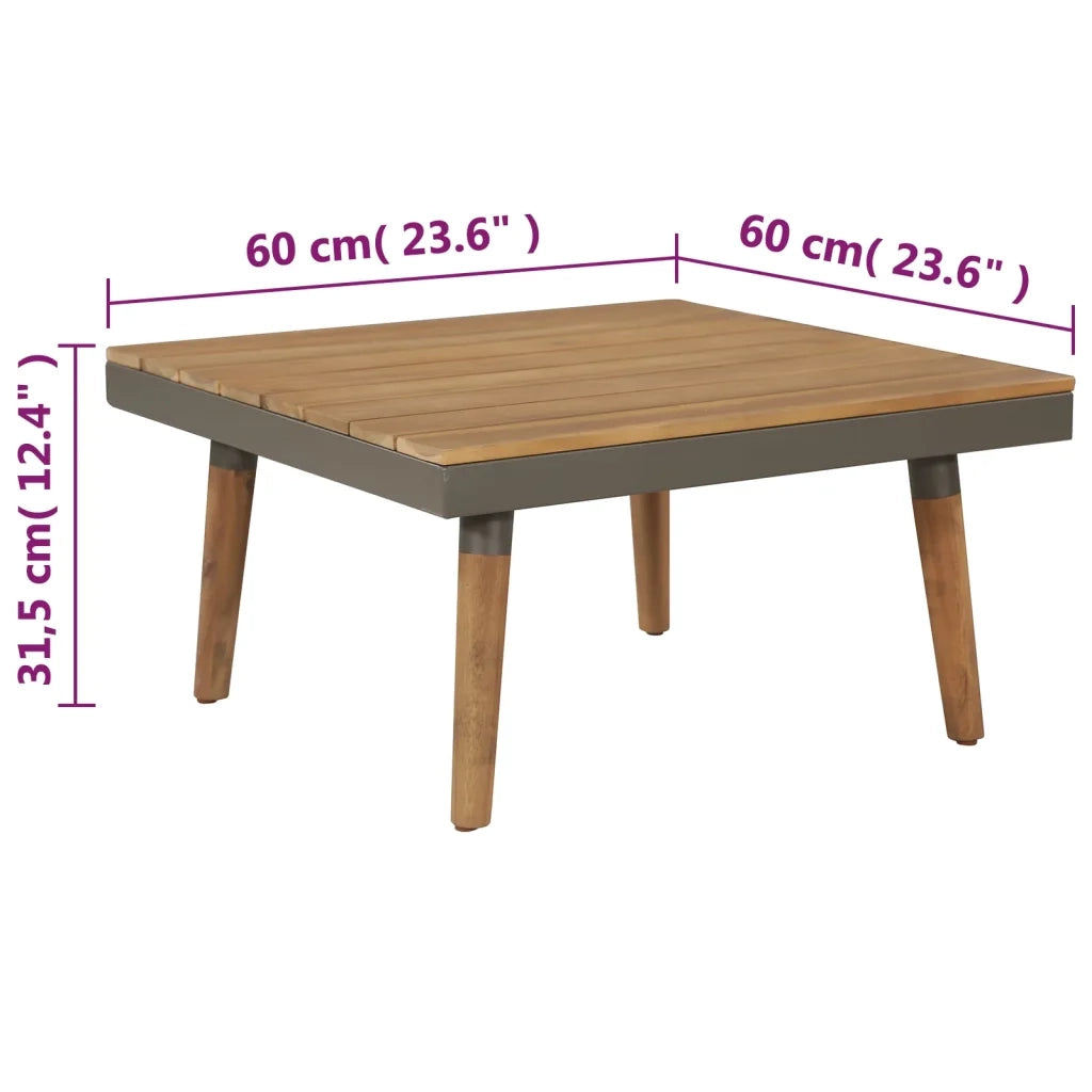 Set Divani da Giardino 4 pz con Cuscini Legno di Acacia Marrone cod mxl 52094