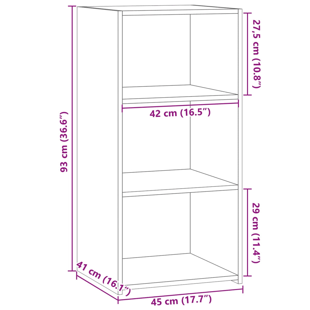 Credenza | Madia | Buffet da pranzo | Armadio da pranzo Rovere Marrone 45x41x93 cm in Legno Multistrato