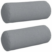 Cuscini a rullo 2 pz | Cuscini per sedie Grigio chiaro ? 15 x 40 cm Tessuto