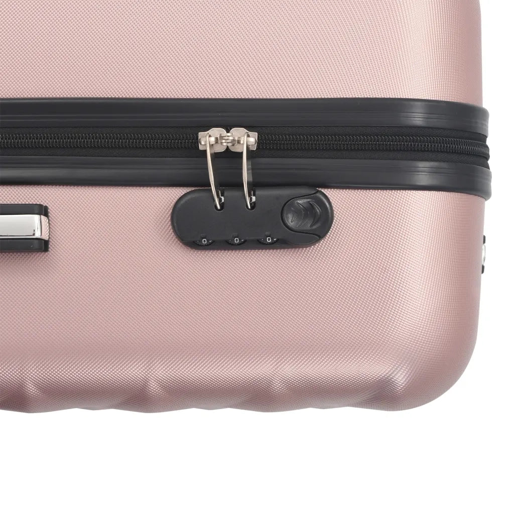 Set Trolley a Custodia Rigida 3 pz Oro Rosa in ABS cod mxl 54224