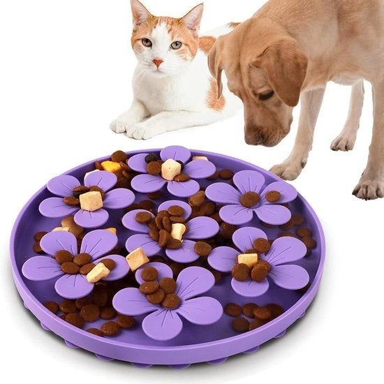 Mat di alimentazione per animali domestici con succhiatore - Alimentazione lenta e facile da pulire