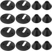 Set di base per WC con cerniera antiscivolo - sostituzione - 40mm - nero