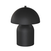 Lampada da tavolo Mush in acciaio nero opaco