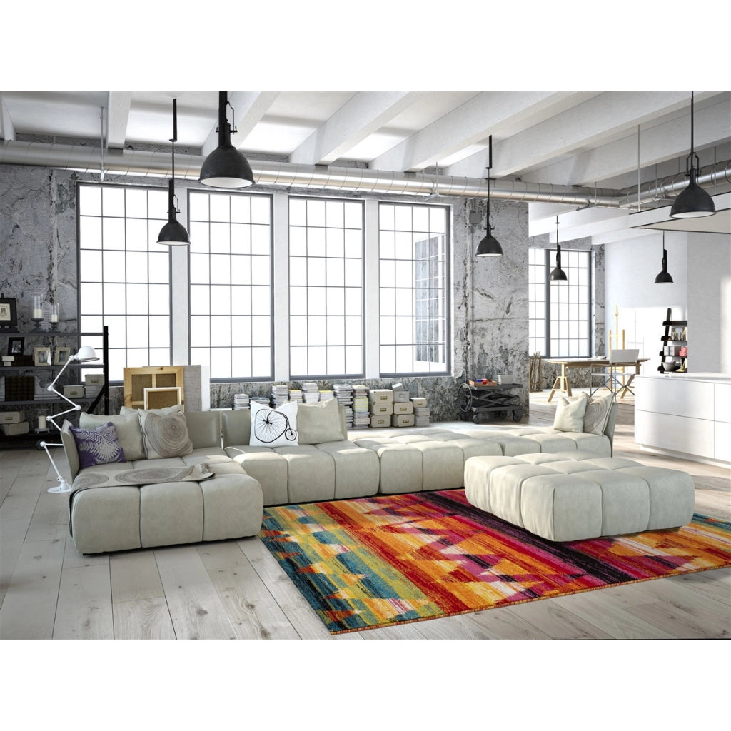 Tappeto a pelo corto Caribbean multicolor 160x230 cm