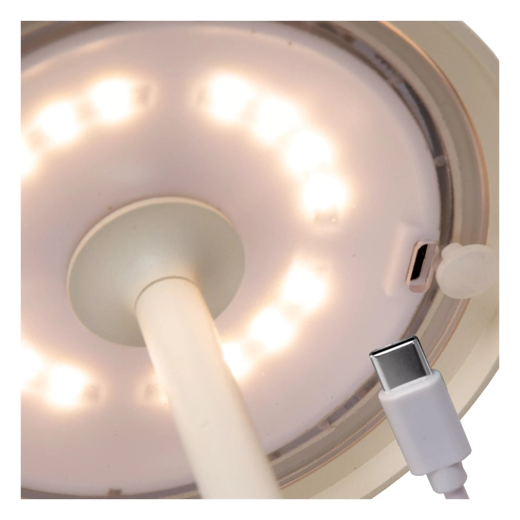 Lampada da tavolo esterna ricaricabile JOY Lucide LED 1,5W bianca