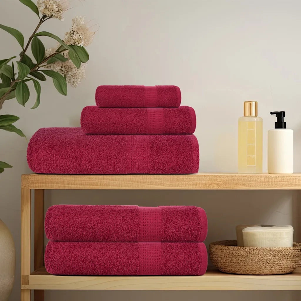 Asciugamani per ospiti FROGN 10 pz | Teli per bagno Bordeaux 30x50 cm 360 g/m2