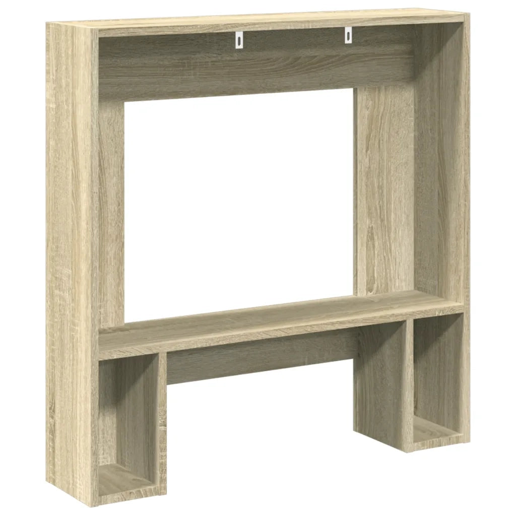Cornice per Camino-Rivestimento per Camino Rovere Sonoma 81x18x82 cm in Truciolato