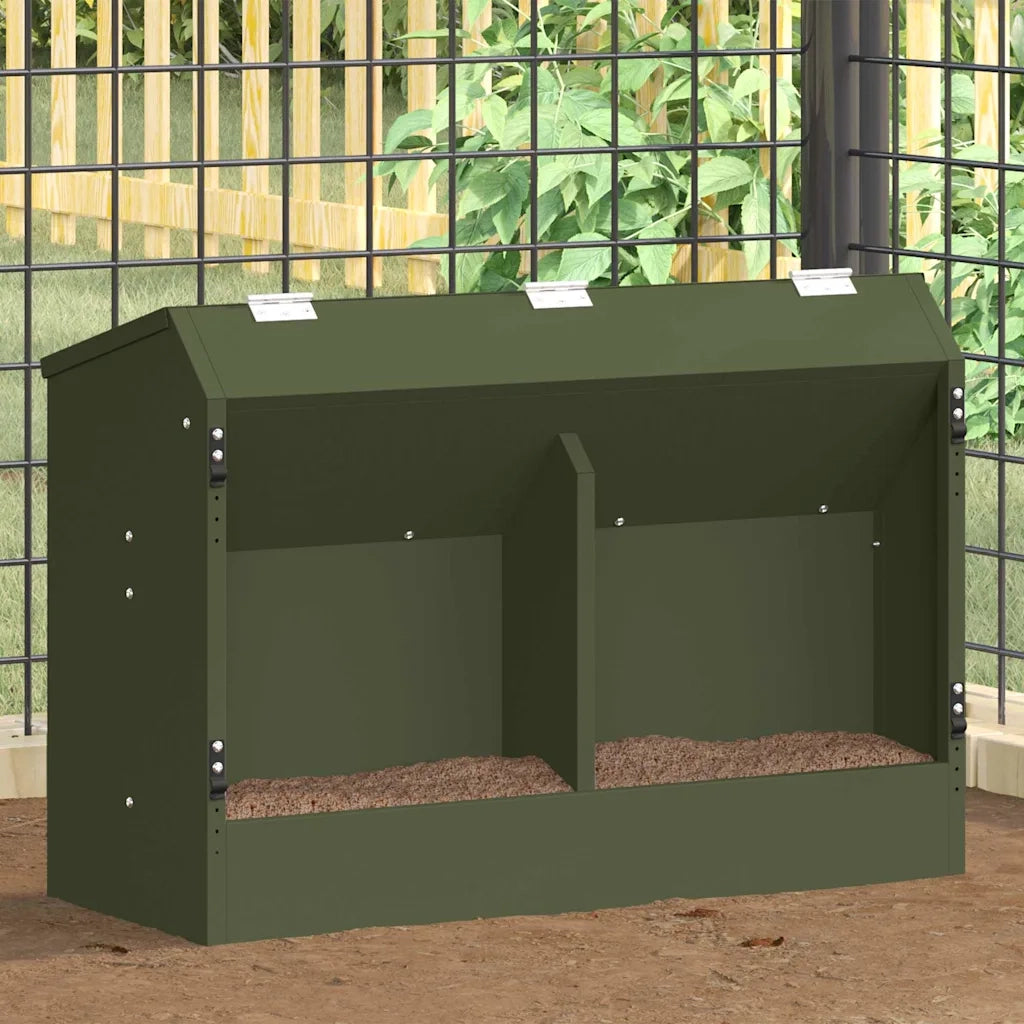 Mangiatore per conigli Verde oliva 64.5 x 25.5 x 45.5 cm CFW9607087