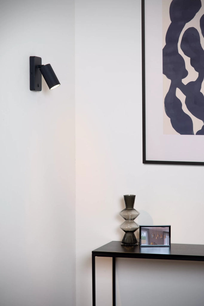 Applique spot CLUBS in alluminio nero 1xGU10 40W Lucide
