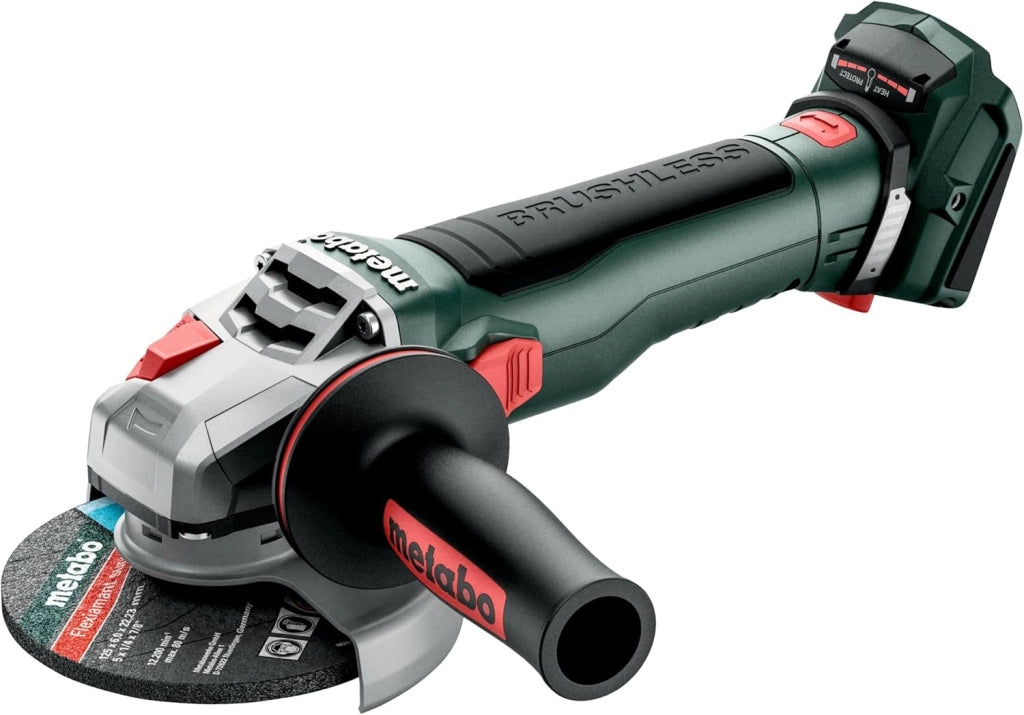 Smerigliatrice angolare a batteria WB 18 LT BL 11-125 Quick con freno, dado a sgancio rapido, batteria rotante; cartone