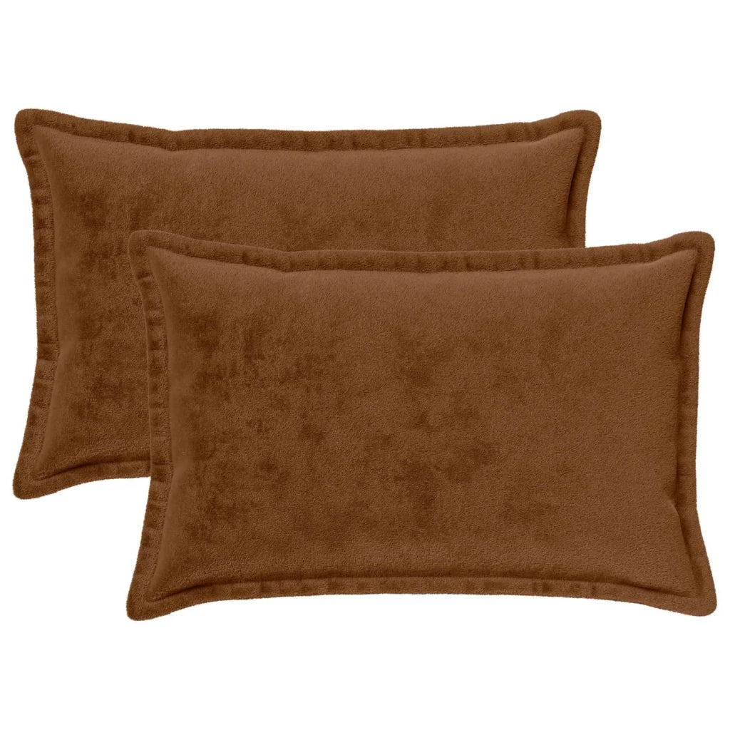 Federa 2 pcs HOUTEN Marrone Chiaro 50 x 80 cm Flanella 920287