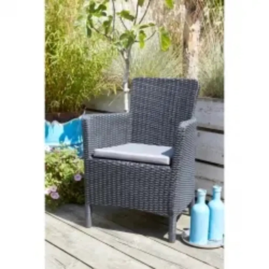 Keter Sedia da Pranzo da Giardino Trenton Grafite 3082796