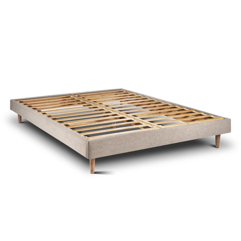 Letto 135x190 cm con testata imbottita - Tessuto Tela opaca