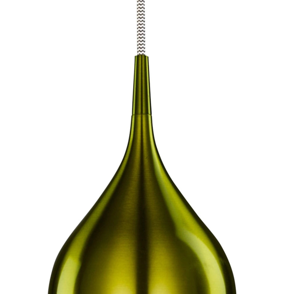 Lampadario Contemporaneo Vibrante Alluminio Verde 1 Luce E14
