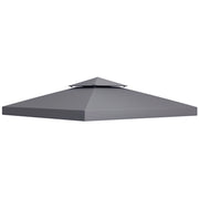 Tetto Gazebo 3x3m 2 Livelli UV Resistent ¨C zephmum ¨C Grigio Scuro
