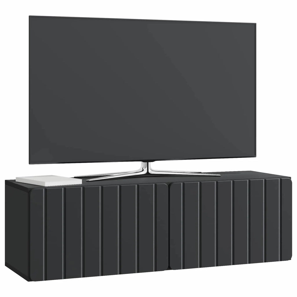 Mobile Porta TV da Muro Montaggio a parete Nero 98 x 31 x 30 cm