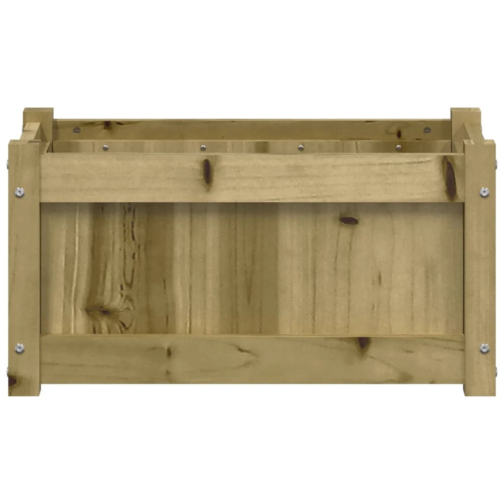 Fioriera aiuola rialzata fioriera aiuola giardino terrazza set da 2 legno di pino impregnato marrone 02_0039030