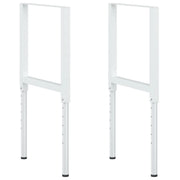 Telai per Banco da Lavoro 2 pz in Metallo 55x(69-95,5) cm Grigicod mxl 97219