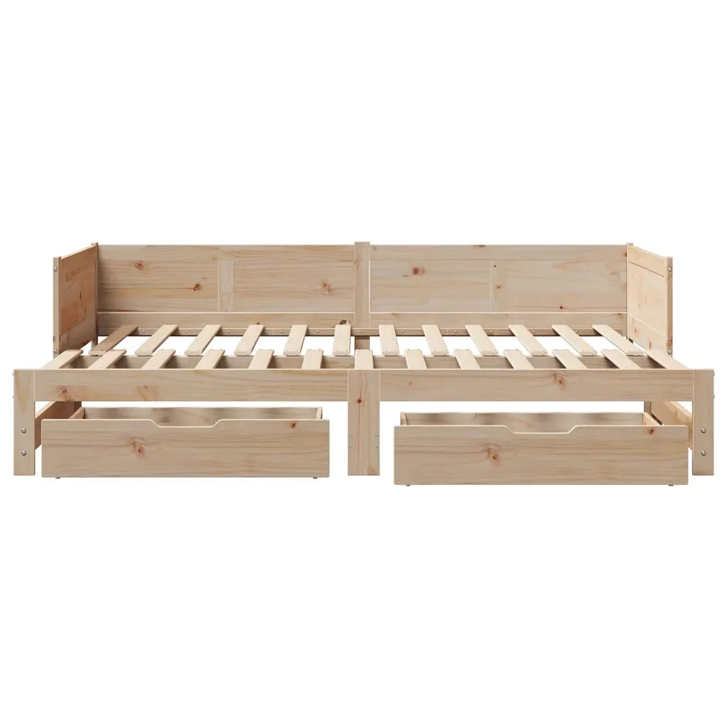 Divano Letto Estraibile con Cassetti senza Materasso 90x190 cm 3302217