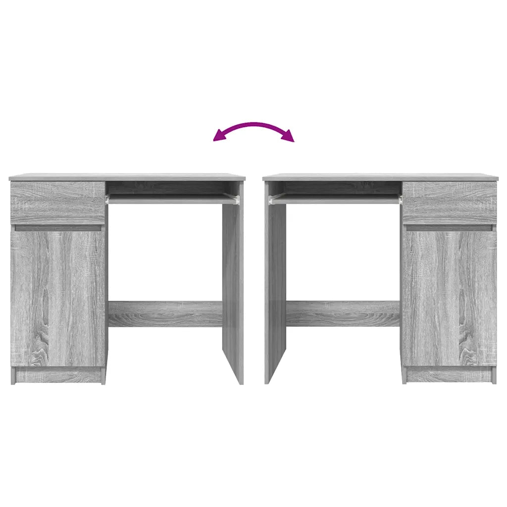 Scrivania Grigio Sonoma 86x49x76 cm in Legno Multistrato 861828