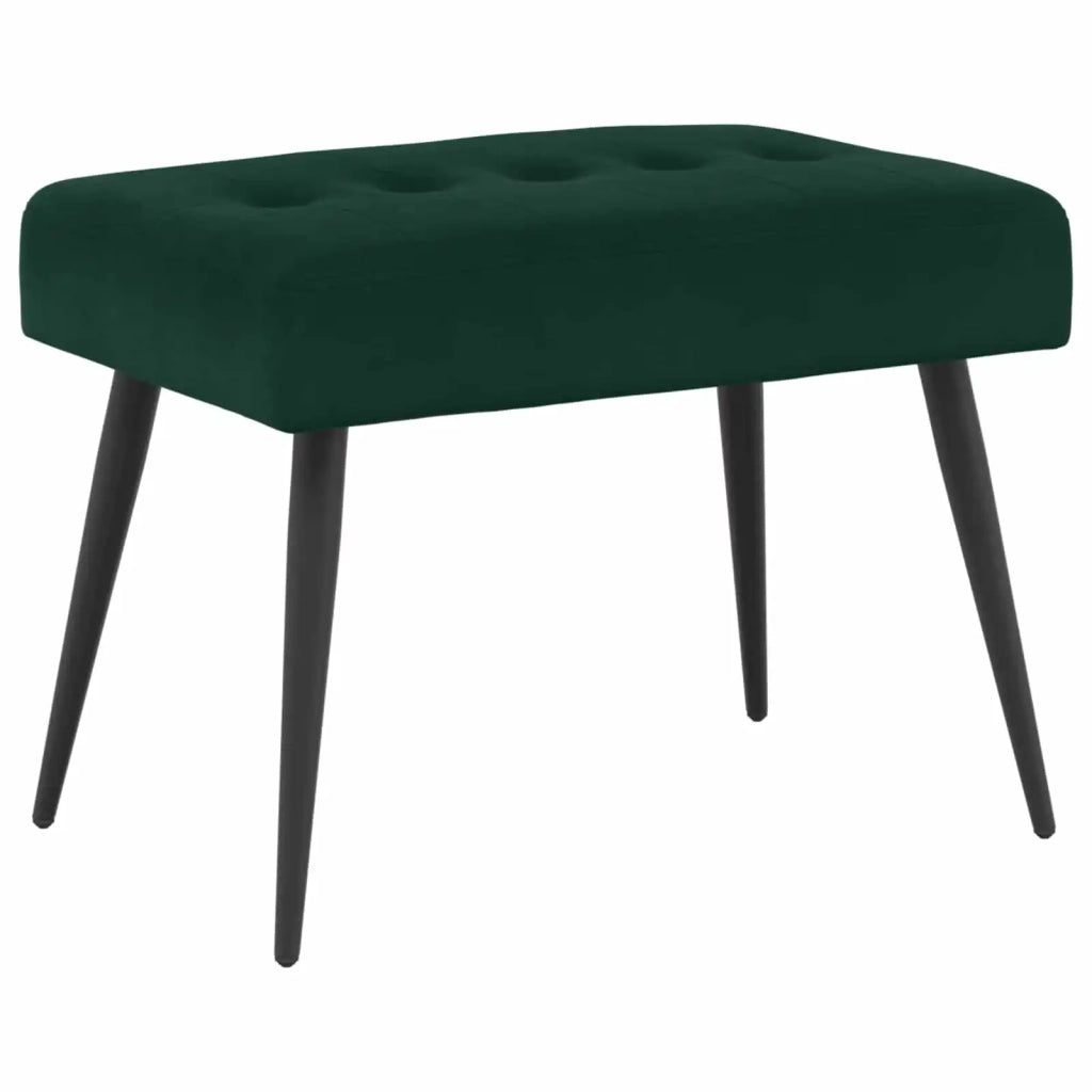 Panchina con bottoni imbottiti Verde Scuro 60 x 40 x 45 cm 42038503