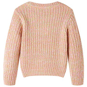 Maglione da Bambina Lavorato a Maglia Rosa Tenue 128 14527
