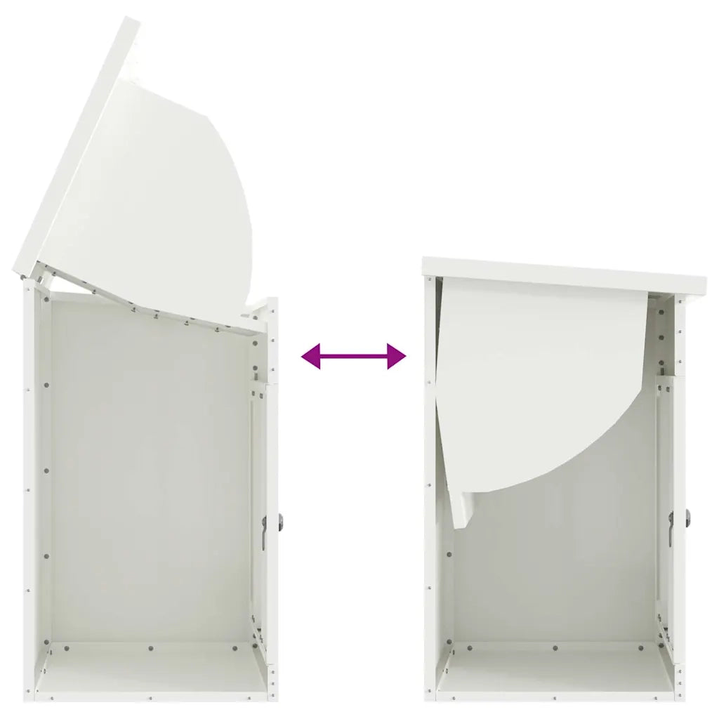 Cassetta per pacchi con porta Bianco 47.5 x 38 x 59 cm Acciaio 874941