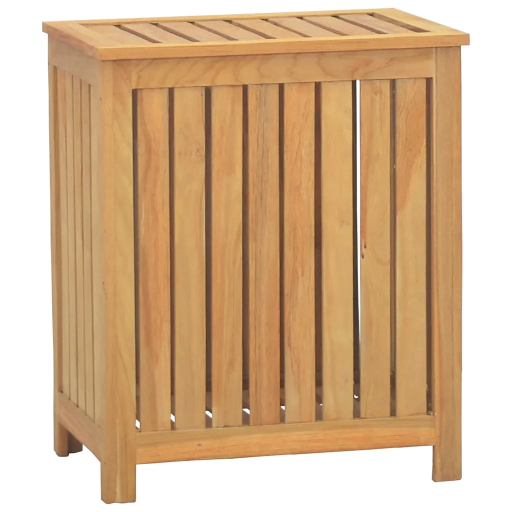 Cesto del Bucato 50x35x60 cm in Legno Massello di Teak 340759