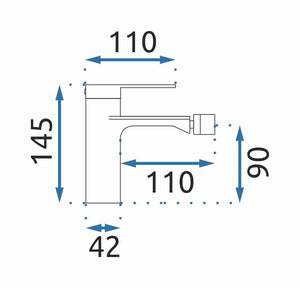Rubinetto Da Bidet Rea Storm Titanium