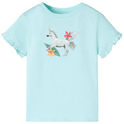 Maglietta da Bambina Maniche Corte Acqua Chiaro 116cod mxl 85355