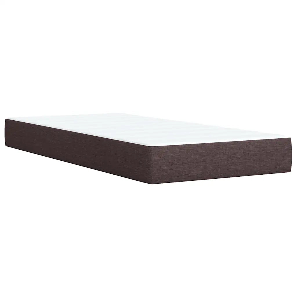 Giroletto a Molle con Materasso Marrone Scuro 80x200 cm Tessuto 3289586