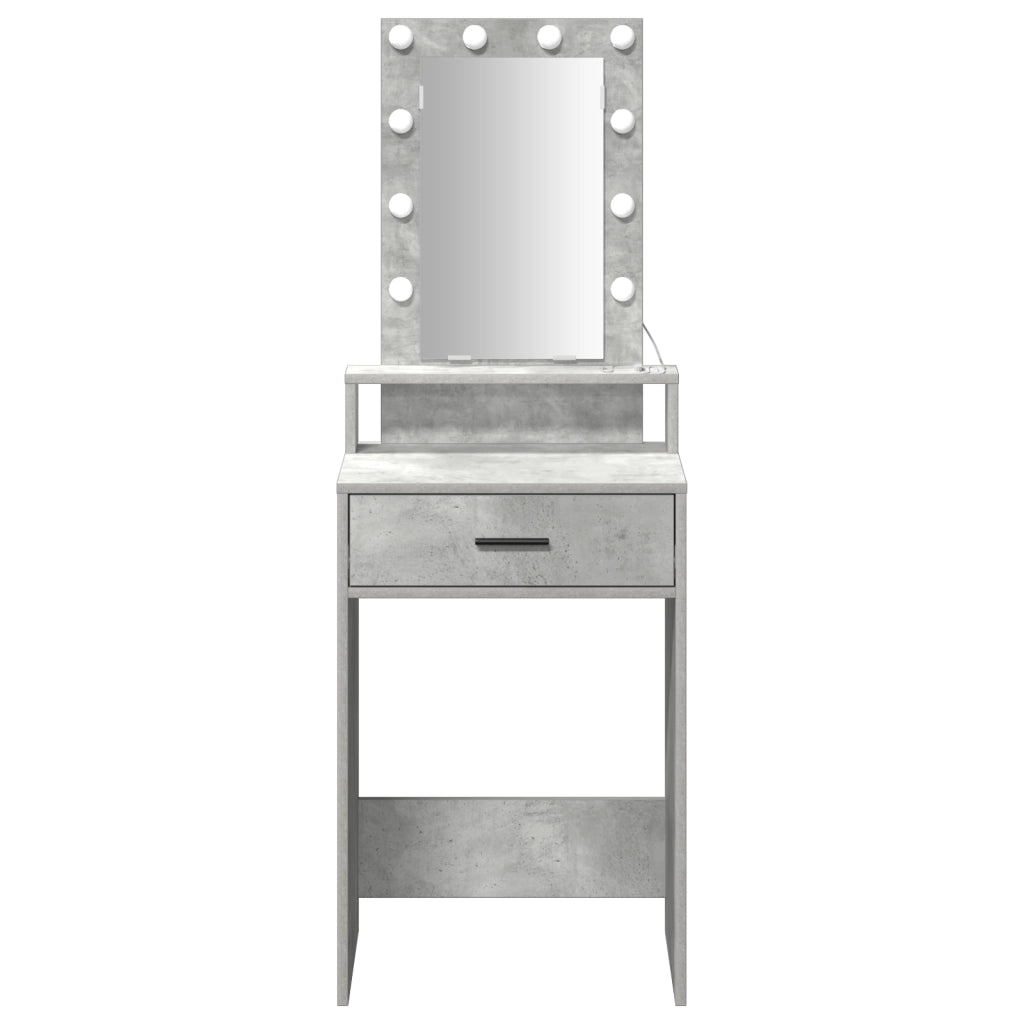 Toeletta  con luci LED Grigio cemento 50x41x140 cm