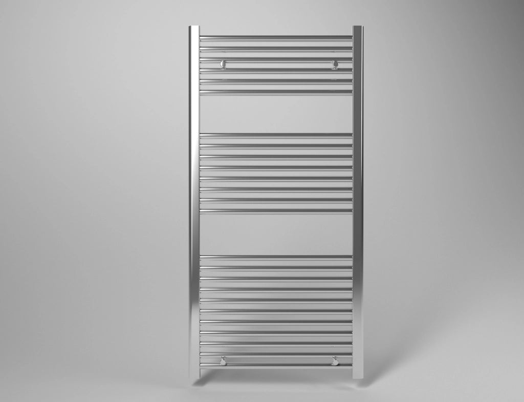 Scaldasalviette termoarredo 120x50 cm (int.45) cromato da bagno tubi dritti ROY