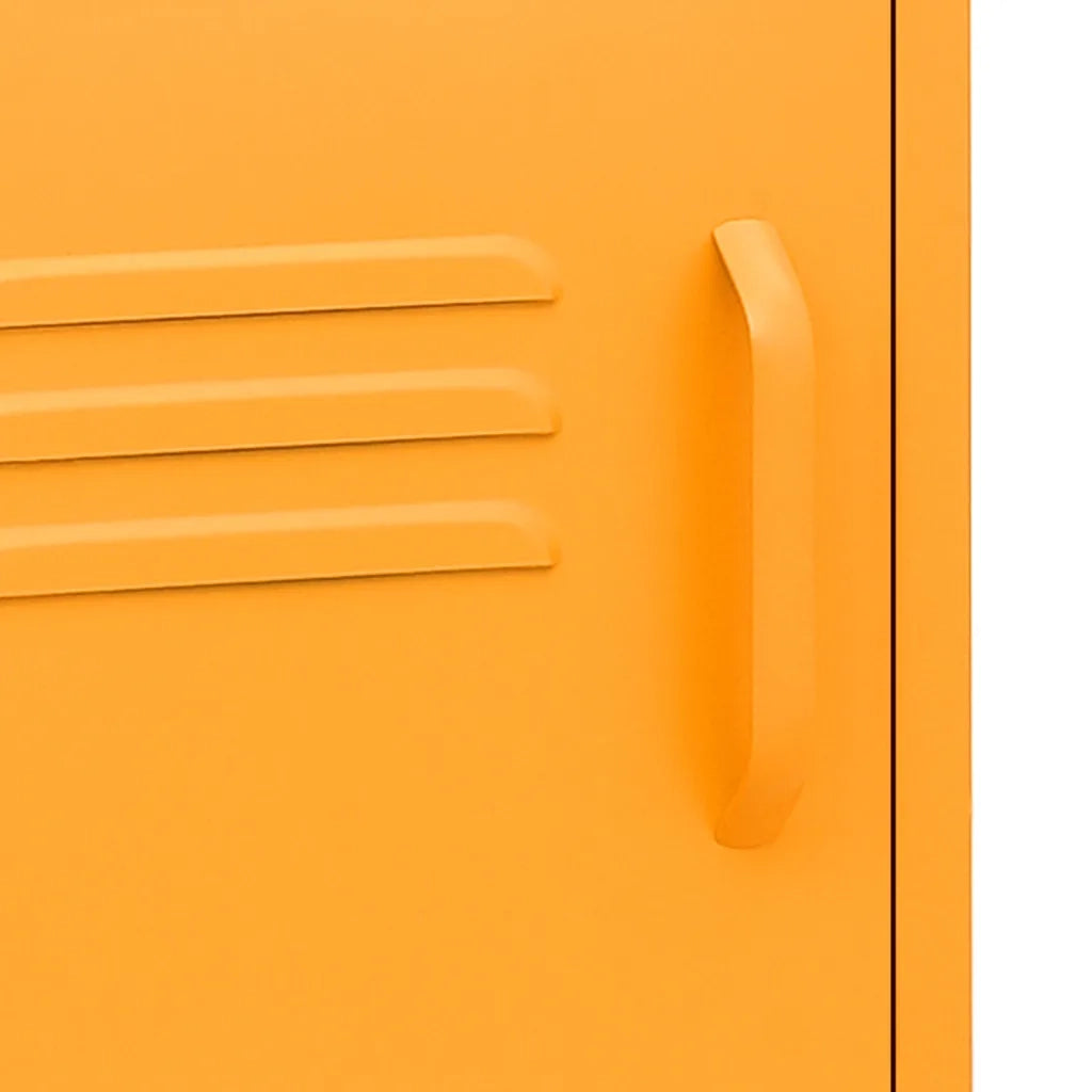 Comodini 2 pz Giallo Senape 35x35x51 cm in Acciaio 3095216