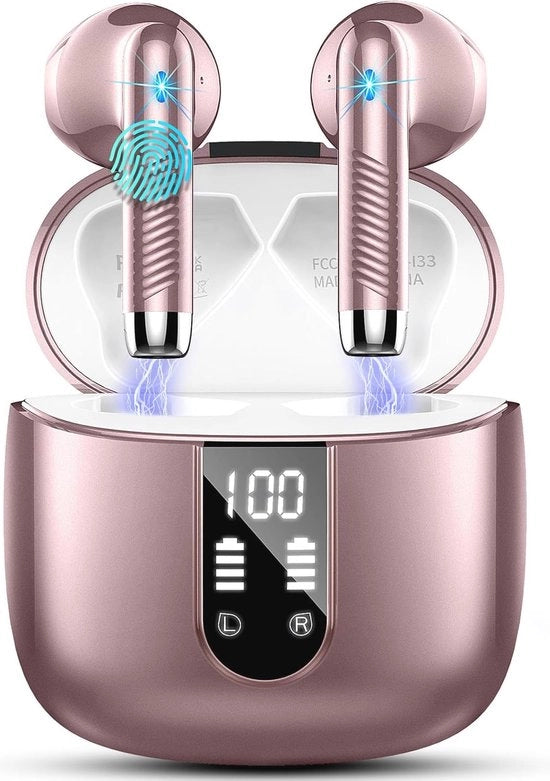 Cuffie Bluetooth Sensoři con 4 Microfoni e Raffreddamento del Rumore - IP7 Impermeabile, Stereo HiFi, 56 Ore di Durata della Batteria