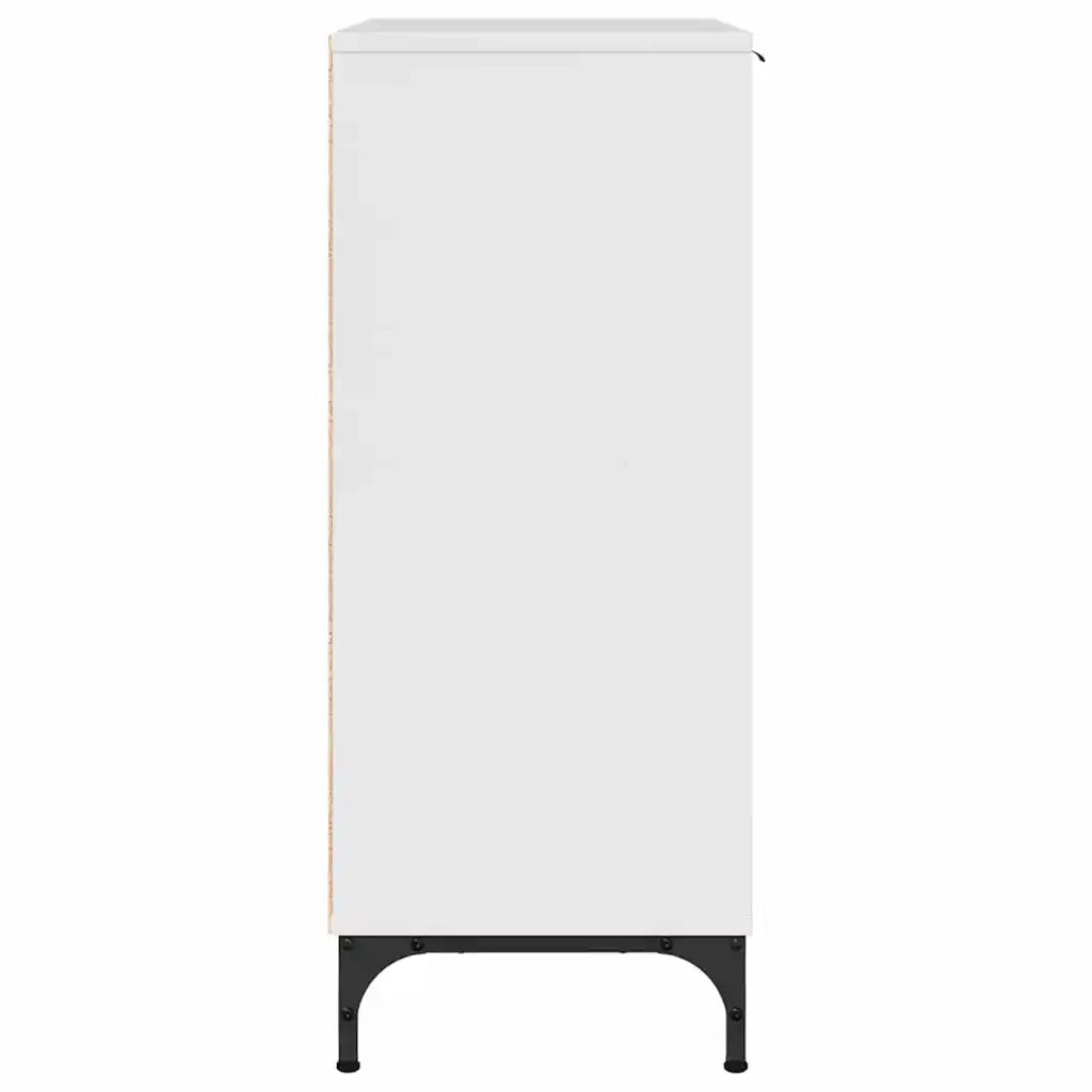 Credenza-Buffet-Armadio da cucina Bianco lucido 69.5 x 33 x 82 cm Legno multistrato
