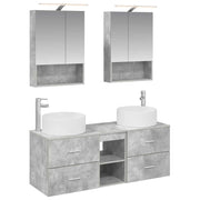 Set di mobili per il bagno 5 pcs Grigio Cemento 3407082