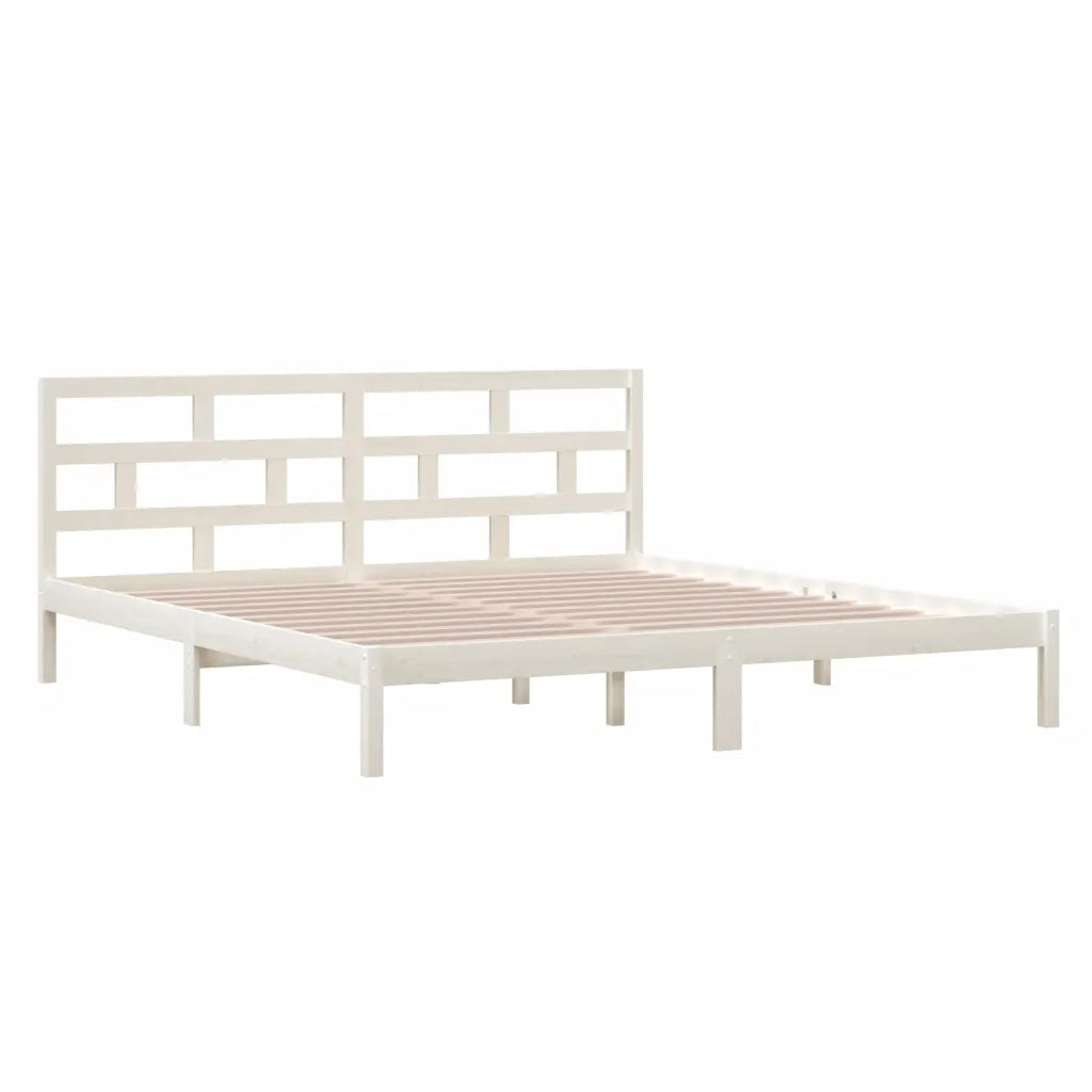 Giroletto Bianco in Legno Massello di Pino 140x190 cm 3101199
