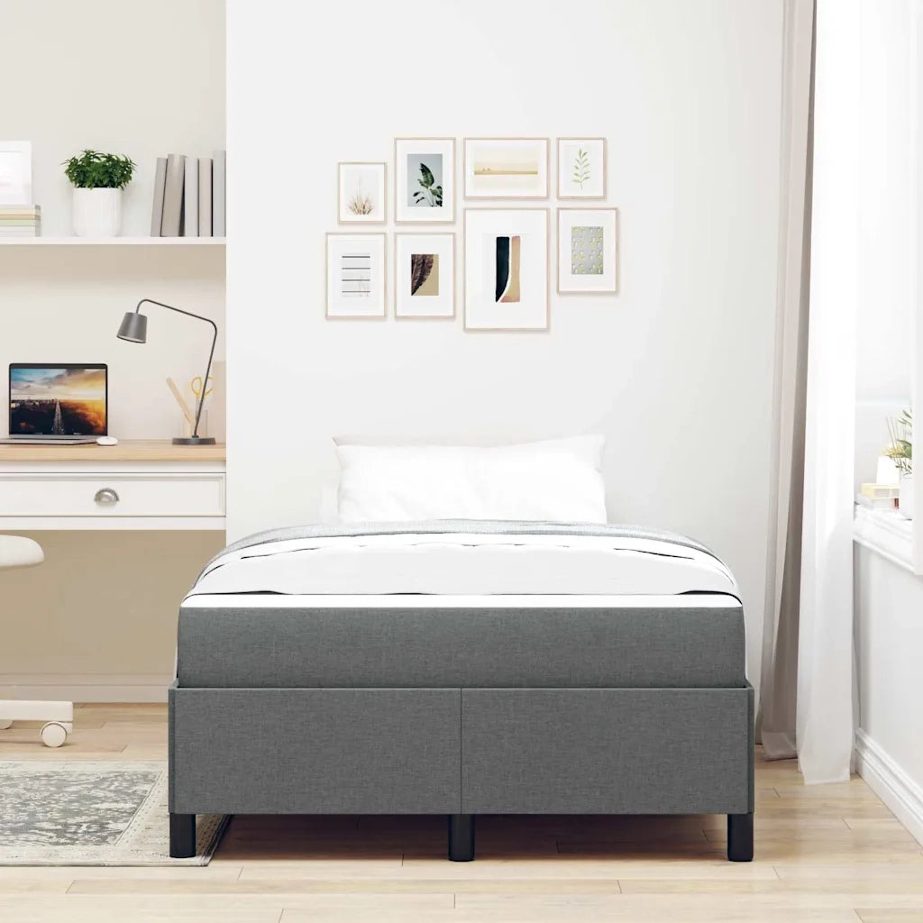 vidaXL Letto a molle Grigio scuro e Nero 120 x 190 cm